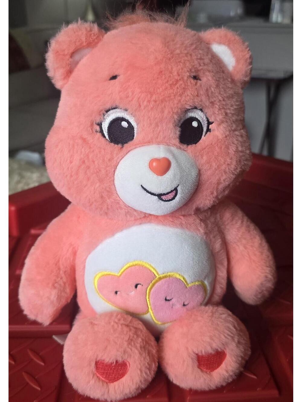 Vintage Care Bears Plush - Tenderheart Bear Pink Heart